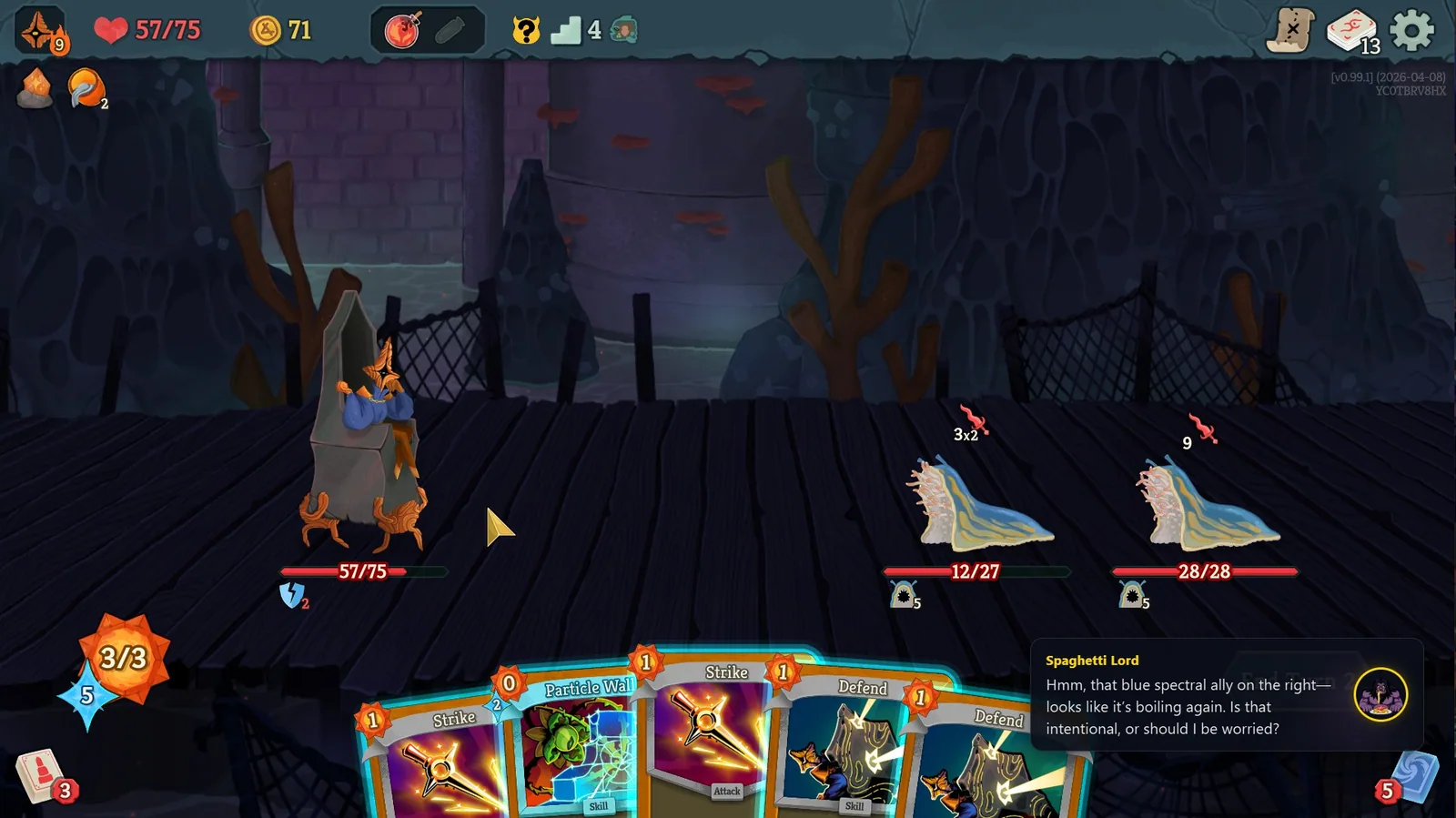 Spaghetti Lord commentating on Slay the Spire